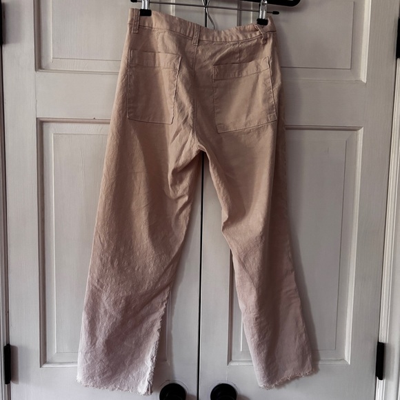 Frank & Eileen Kinsale Performance Cotton Linen Crop Pants Size 2 Seashell Cream - Picture 10 of 14
